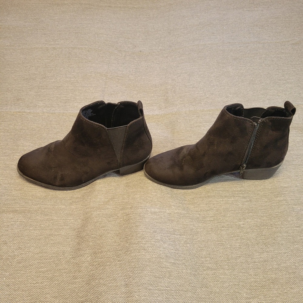 Sonoma Goods For Life Hanno Black Faux Suede Ankle Boots Womens 7 Low Block Heel - Picture 3 of 6